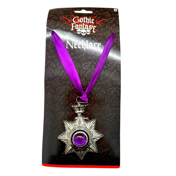 Gothic Fantasy Jewelry Set with Purple and Red Accents - Picture 5 of 9